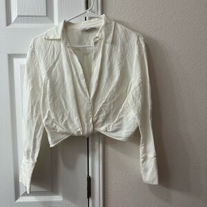 Zara Linen Blend Top -Runs small